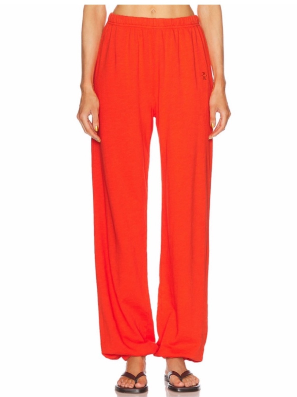 Eterne cotton sweatpants poppy red orange size XL